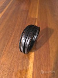 Bracciale Nero Multistrato Unisex Intrecciato