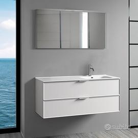 Mobile bagno sospeso con specchio a led