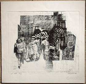 Litografia Renzo Vespignani “ciclo americano”