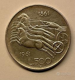500 Lire Argento 1961 Unità d’Italia Centenario