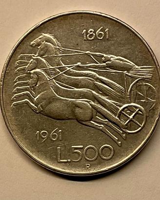 500 Lire Argento 1961 Unità d’Italia Centenario