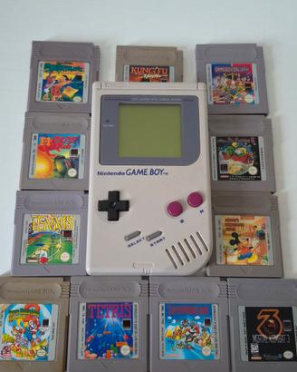 Nintendo Game Boy Classiso DMG01 Grigio +12 Giochi