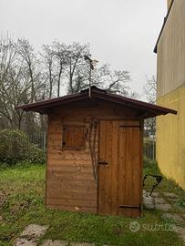 Casetta da giardino in legno artigianale 2 x 2