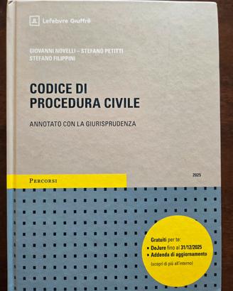 CODICE PROCEDURA CIVILE ANNOTATO 2025