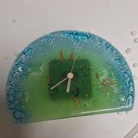 orologio mezza luna in vetro lavorato a mano