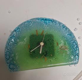 orologio mezza luna in vetro lavorato a mano
