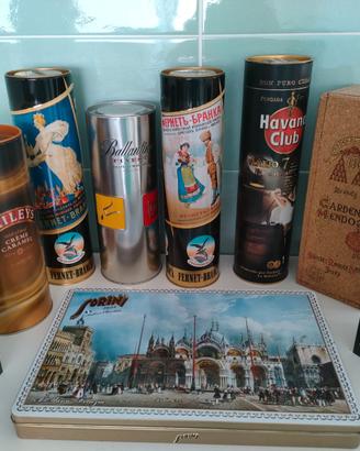 Scatole latta liquore e cioccolatini