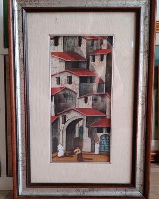Quadro dipinto olio su legno
