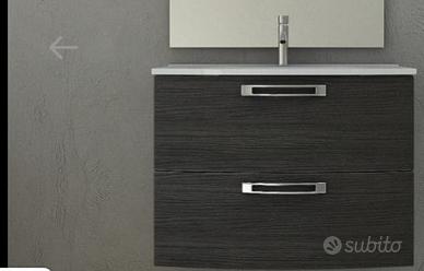 Mobile bagno con lavandino in ceramica