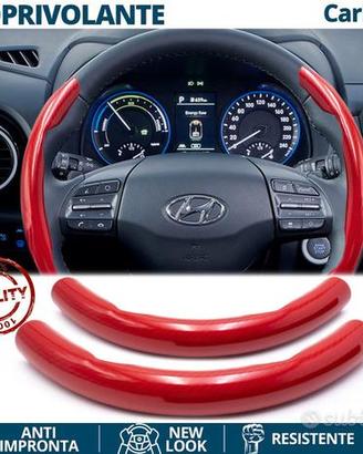 COPRIVOLANTE Rosso per HYUNDAI in FIBRA CARBONIO
