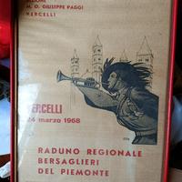 Locandina manifesto bersaglieri Vercelli