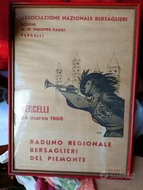 Locandina manifesto bersaglieri Vercelli