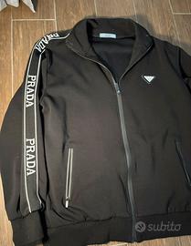Giacca Felpa Prada Nera Taglia m Uomo streetwear