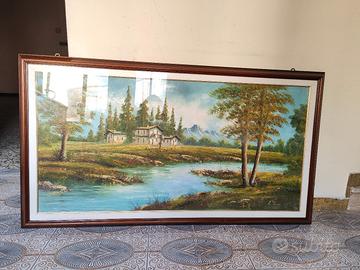 Quadro con paesaggio dipinto originale 