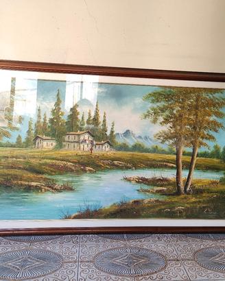 Quadro con paesaggio dipinto originale 
