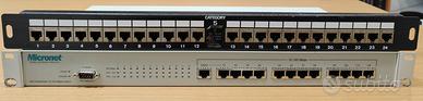 Switch 12 Porte gestito + Rack Patch 24 porte