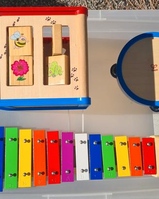 set di 3 giochi in legno