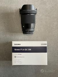 Sigma 16 mm f 1.4 per M4/3