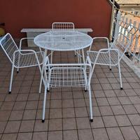 tavolo rotondo da esterno con 4 sedie 