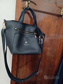 Borsa ecopelle blue