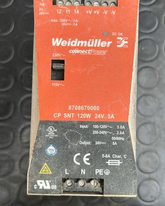 Alimentatore Weidmuller 24V 3A