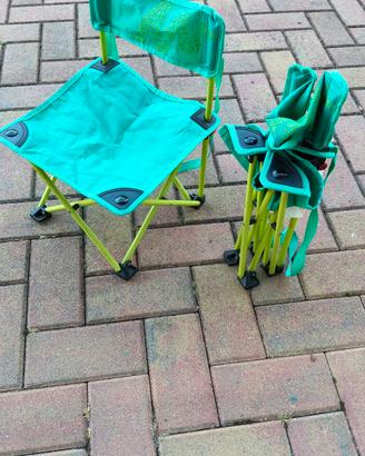 Sedia campeggio bambini pieghevole,  2 sedie 