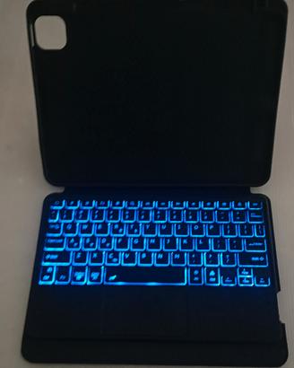 cover con tastiera magnetica x ipad 
retroillumina