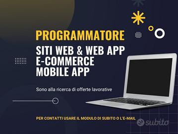 Programmatore Mobile App | Siti Web | Sistemista