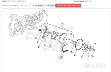Cinghia variatore Aprilia SR50 R AP8515062