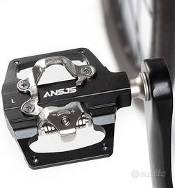 Pedali flat/spd in alluminio per mtb