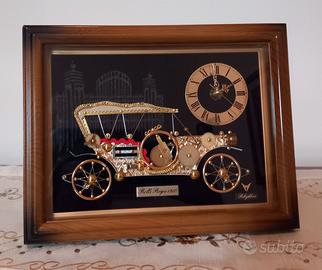 Quadretto orologio vintage Rhythm Rolls Royce 1910