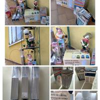 set per giardino gnomi lampade mobiletto