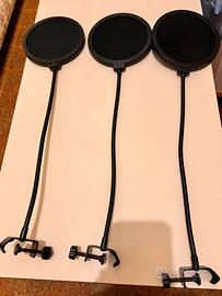 3 filtri anti pop per microfono.