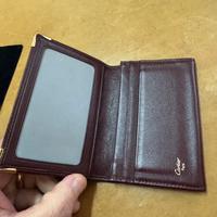 Portafoglio Cartier originale in pelle bordeaux