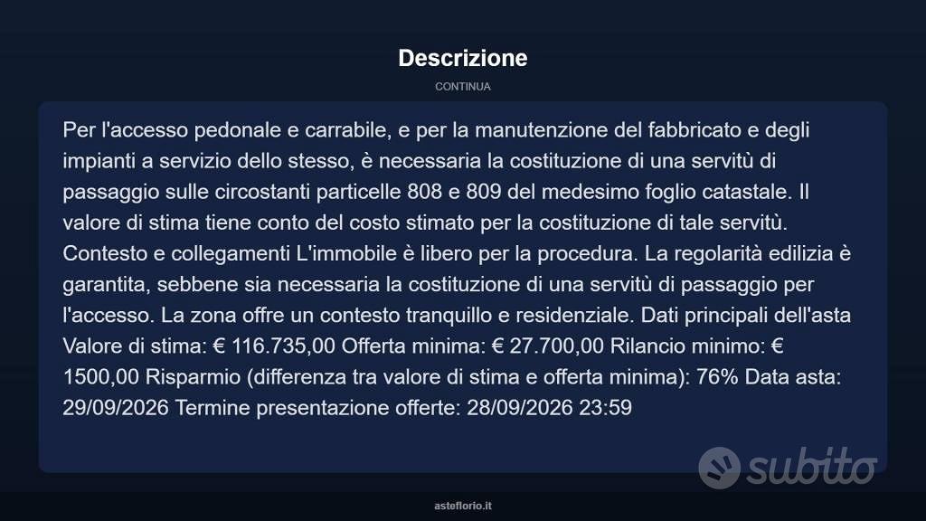 Appartamento – Agosta, Roma Capitale - Altro