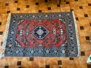 Tappeto orientale autentico annodato a mano 190x13