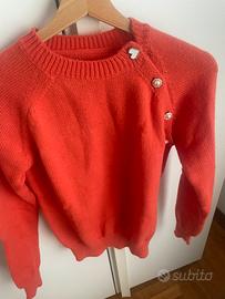 Maglione girocollo arancio