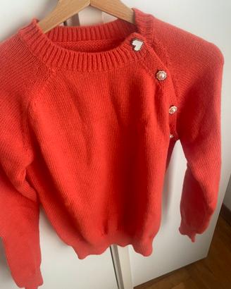 Maglione girocollo arancio