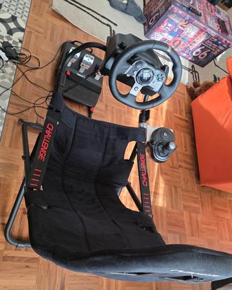 postazione e volante per simracing