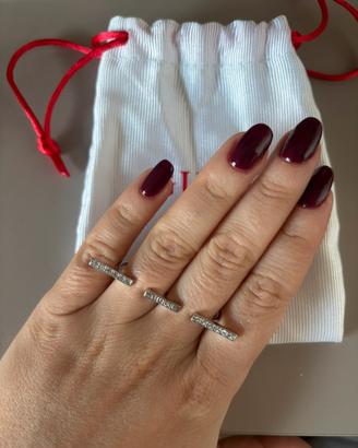 Anello doppio dito Guess originale con cristalli