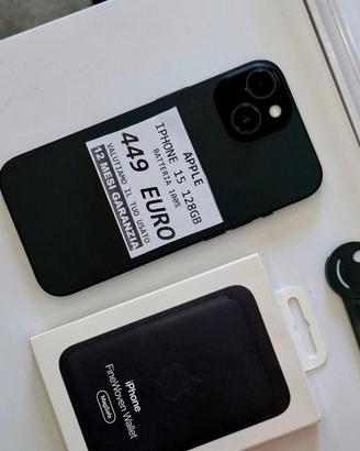 IPHONE 15 128GB BLACK batteria 100%