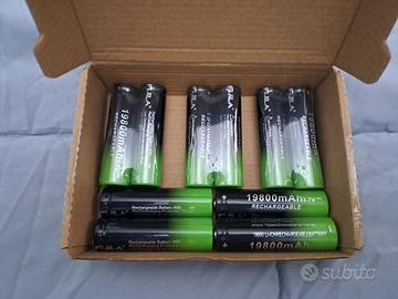 10 batterie al litio 18650