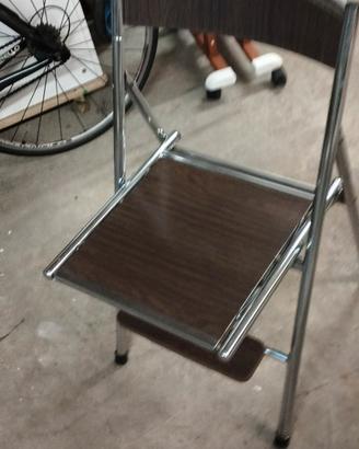 2 sedie alluminio +sedia scaletta