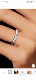 anello Tiffany e co platino fascia nuziale con bri