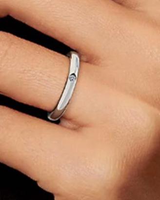 anello Tiffany e co platino fascia nuziale con bri