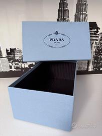 Prada Scatola Originale 31 x 17,5 x 11,5 - Azzurra