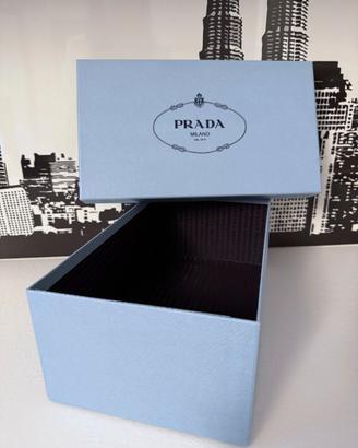 Prada Scatola Originale 31 x 17,5 x 11,5 - Azzurra