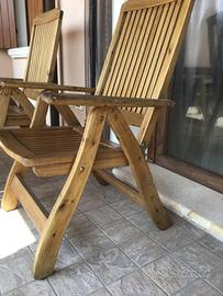 Sedie in legno pieghevoli