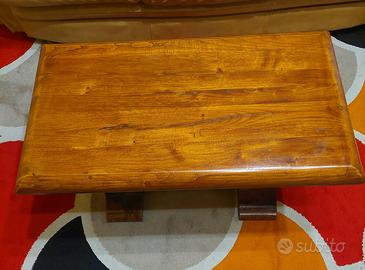 Tavolino artigianale in castagno massello