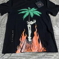 T-Shirt Palm Angels Burning Skeleton Tee